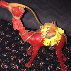 Genuine Leather Camel Figurine